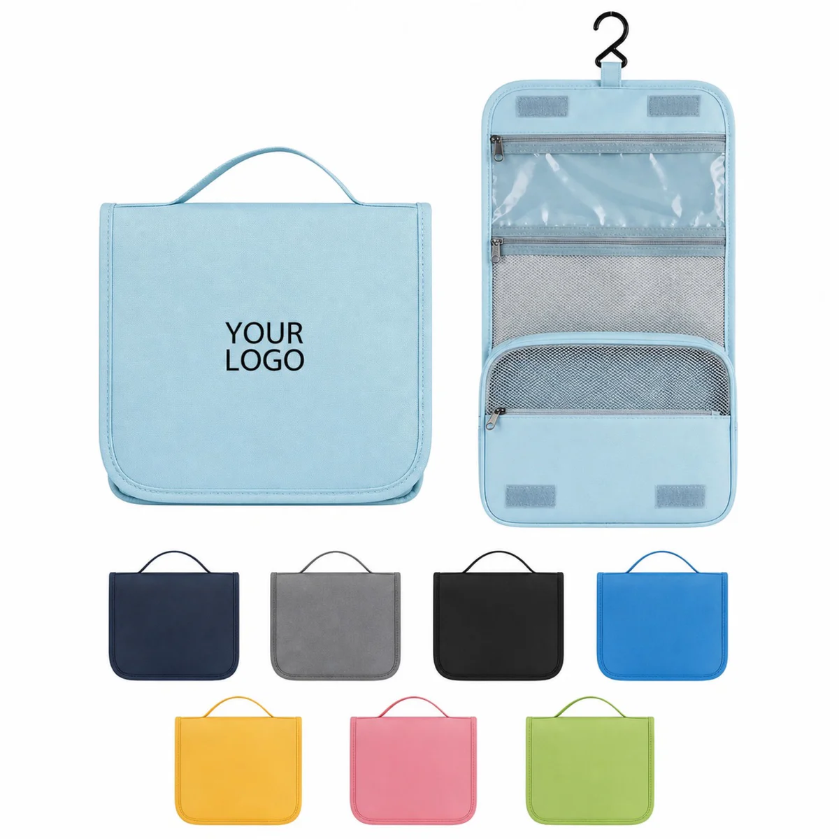 Waterproof Polyester Travel Toiletry Bag Foldable Cosmetic Organizer