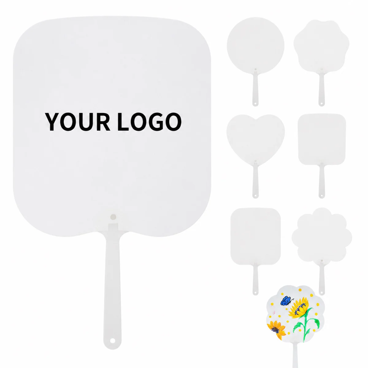 Double-Sided Full-Color Printed Plastic Fan