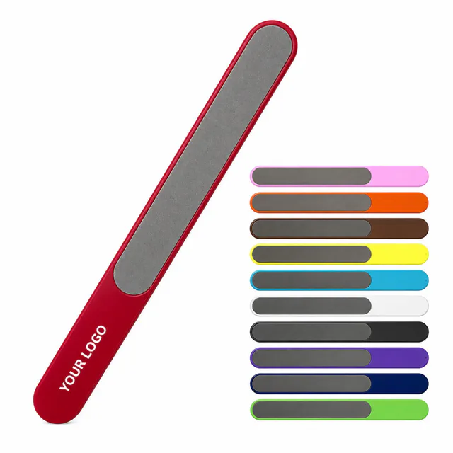 Dual Grit Plastic Emery Board Nail File With Protective Sleeve