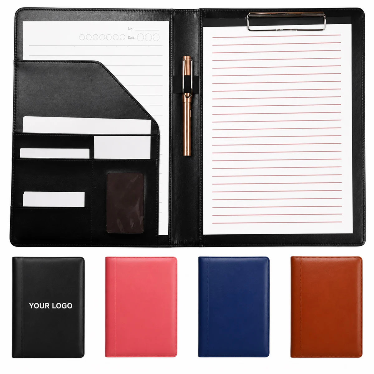 A4 PU Leather Business Card Document Folder