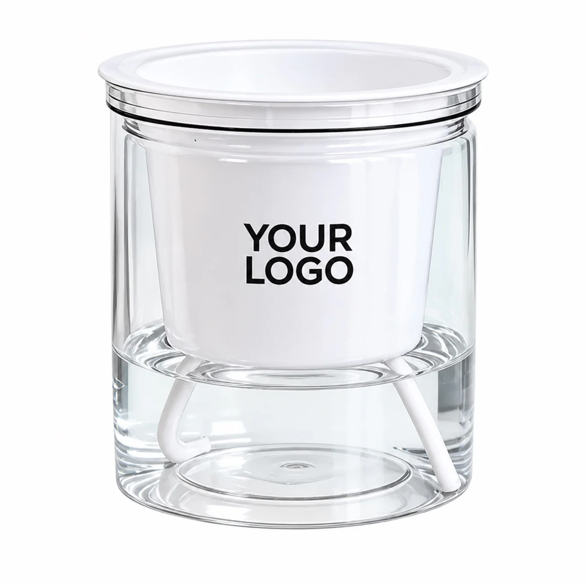 Clear Self-Watering Resin Planter Flowerpot