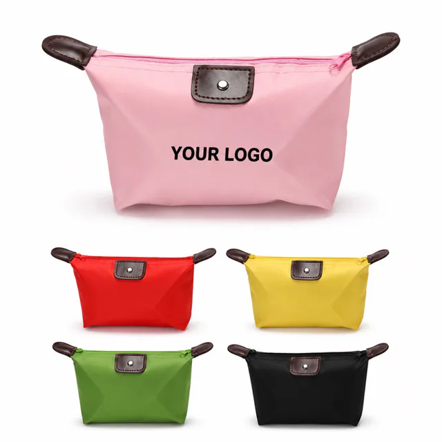 Water Resistant Zippered Polyester Cosmetics Bag