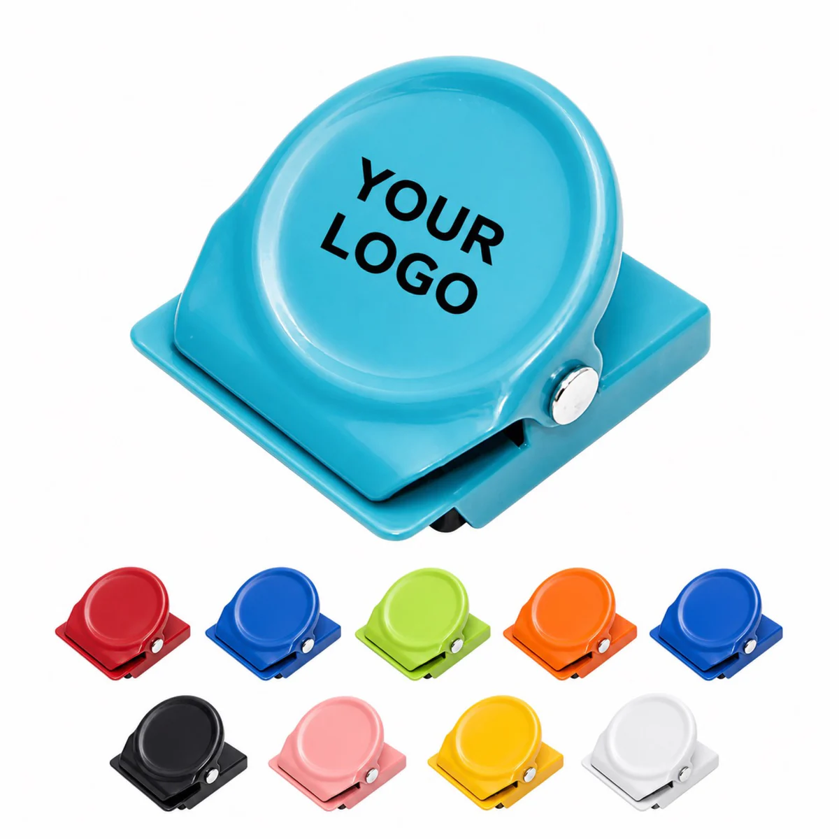 Round Magnetic Clip With Strong Grip For Notes And Branding