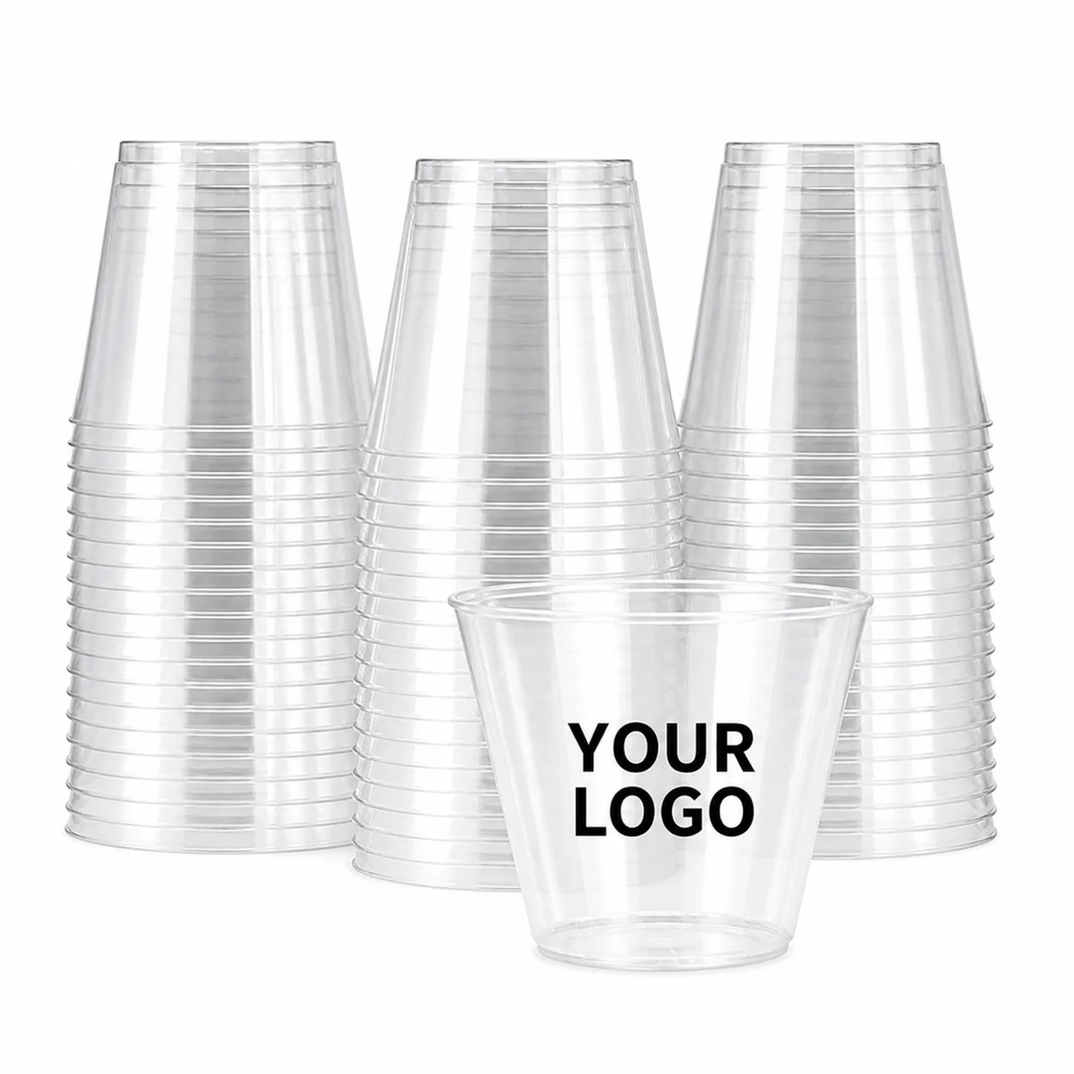 9 Oz Clear Hard Plastic Disposable Wedding Party Cups