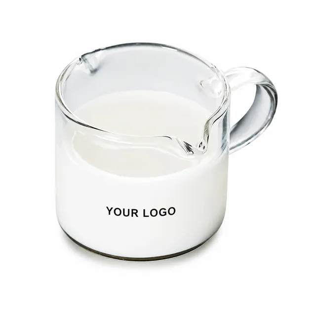 4 Oz Clear Glass Milk Cup With Handle