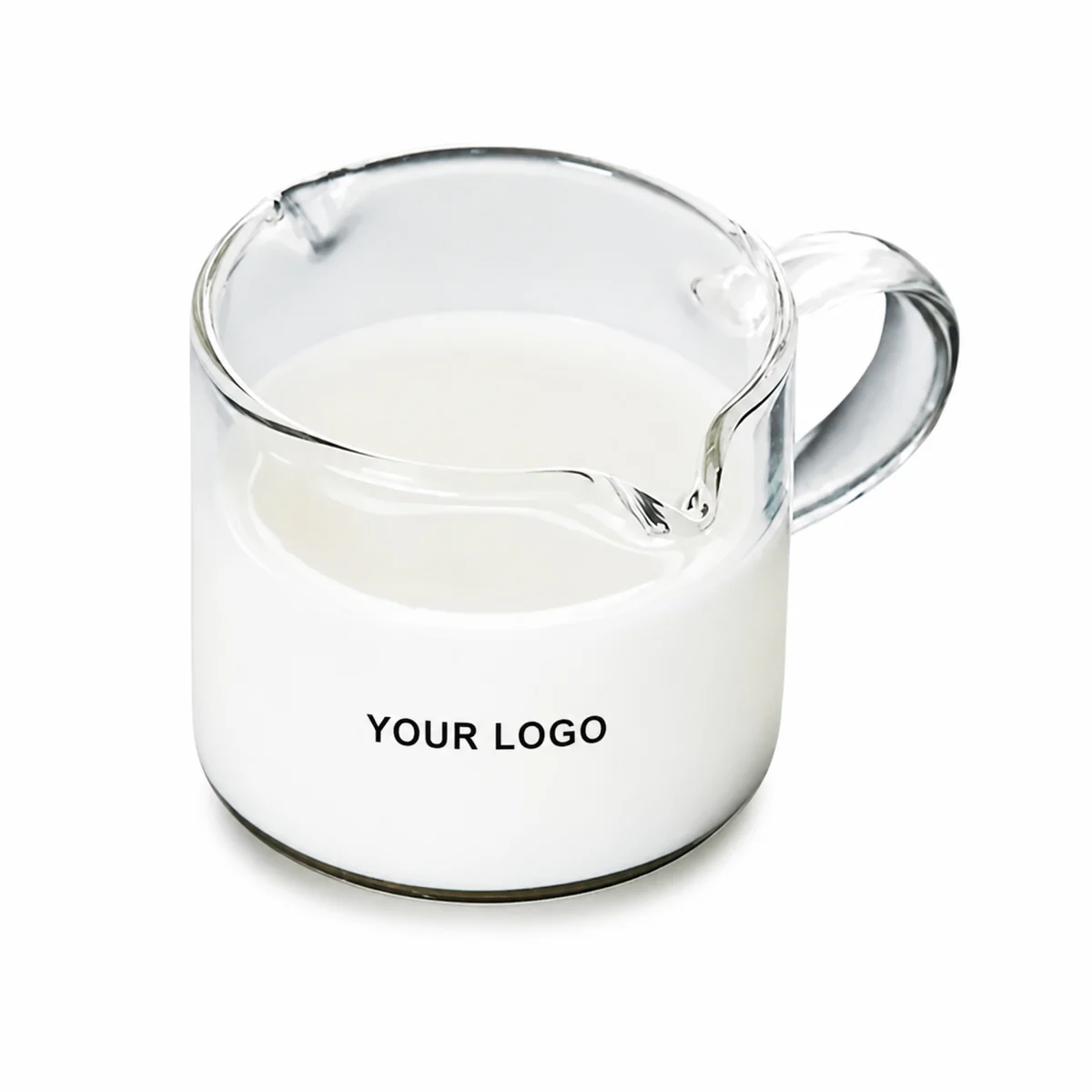 4 Oz Clear Glass Milk Cup With Handle
