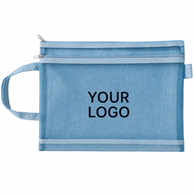 A4 Transparent Nylon Mesh Document Bag