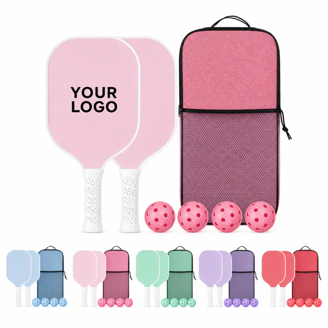 Custom Fiberglass Pickleball Paddle Set With Carry Bag