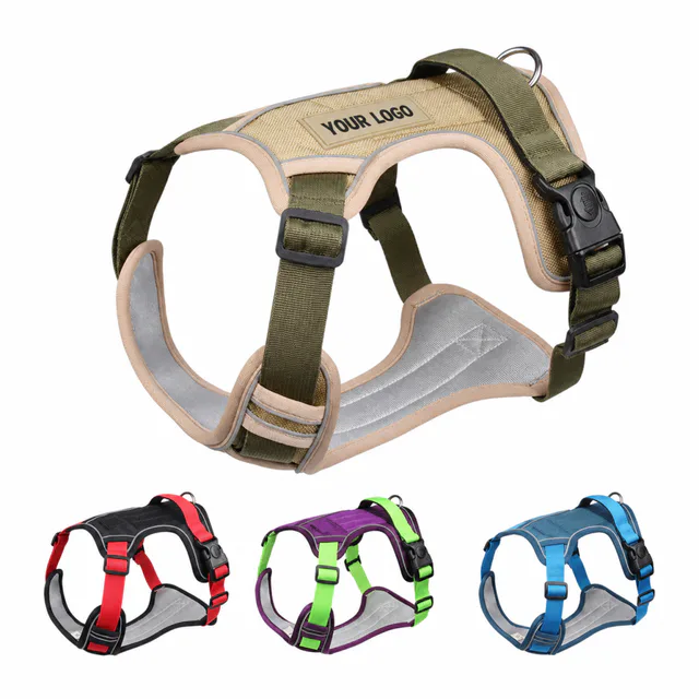 Large Pet Chest Harness Reflective Oxford Dog Walking Gear