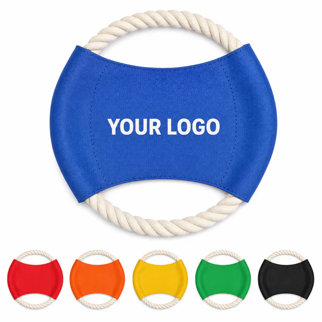 Custom Cotton Rope Dog Flying Disc With Waterproof Oxford Cloth