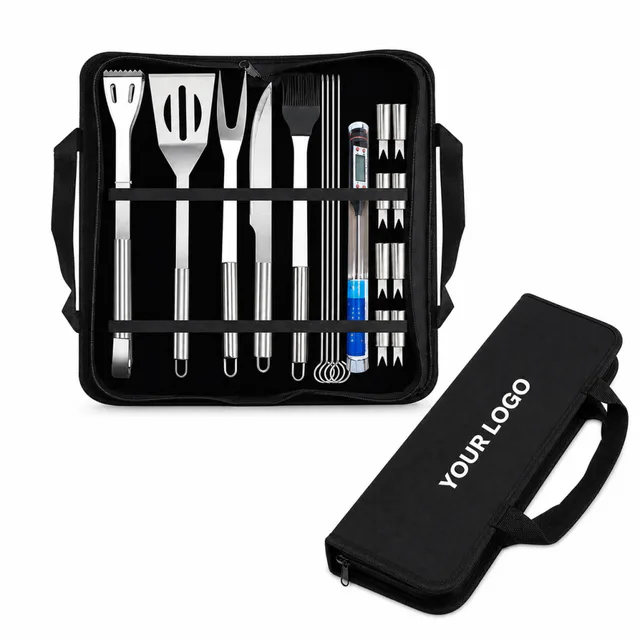 Stainless Steel Outdoor Grill Utensils Set With Oxford Bag