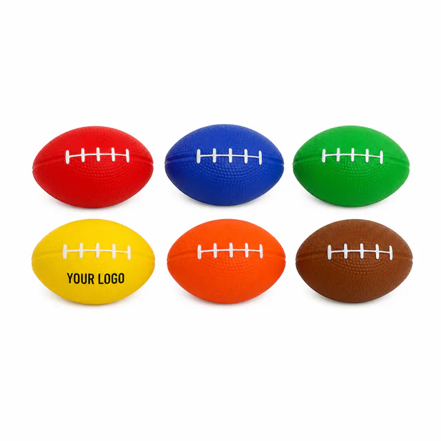 Custom PU Foam Rugby Shaped Stress Ball Promotional Stress Reliever