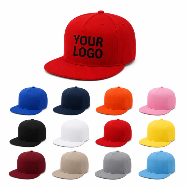Custom Cotton Flat Brim Baseball Cap For Promotional Events