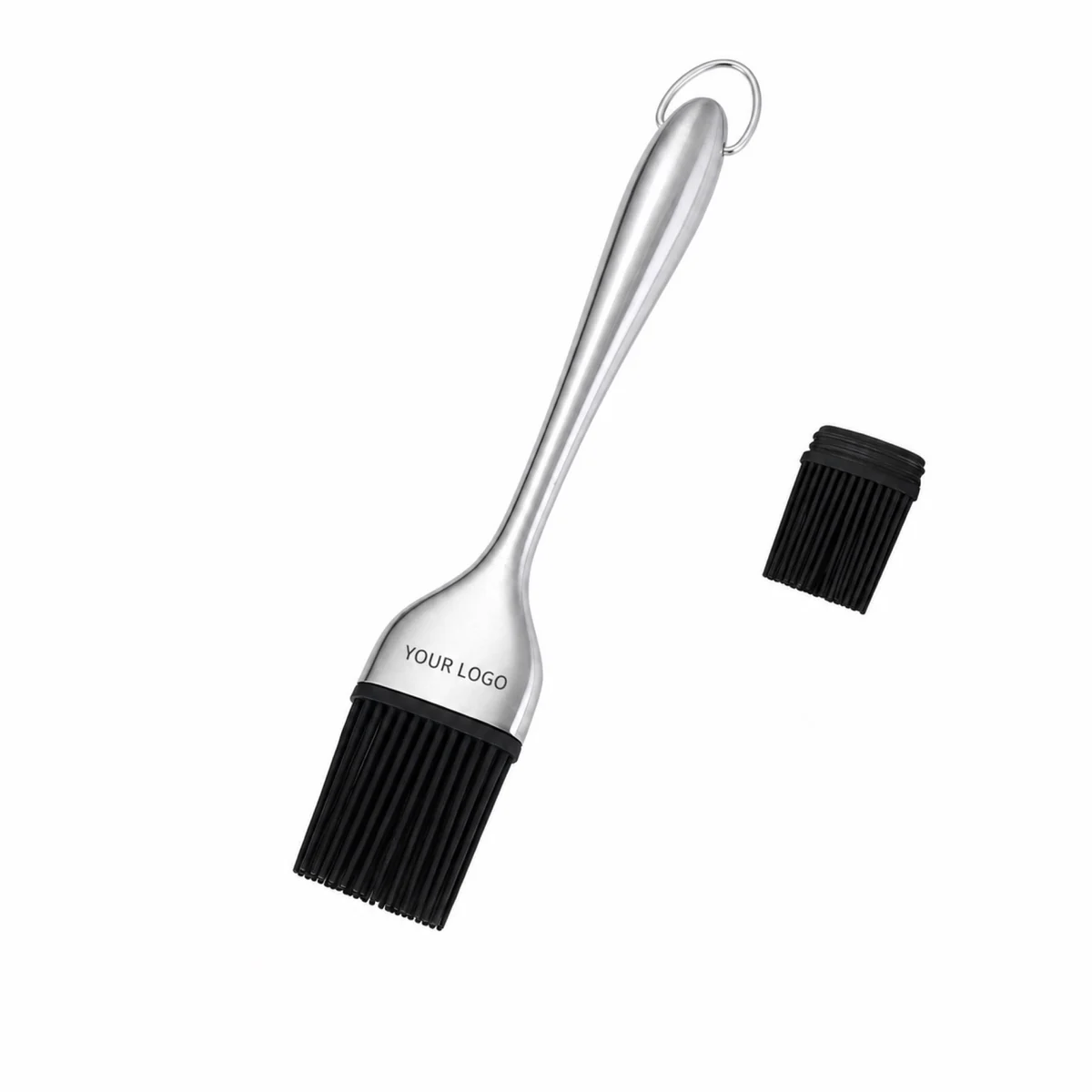 Stainless Steel Silicone Basting Brush For BBQ Grilling