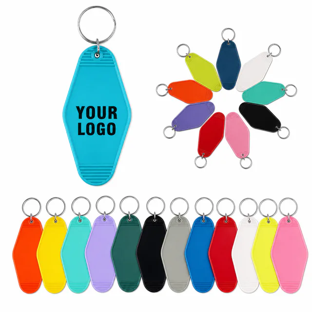 Vintage Rhombus Hotel Keychain ABS Plastic