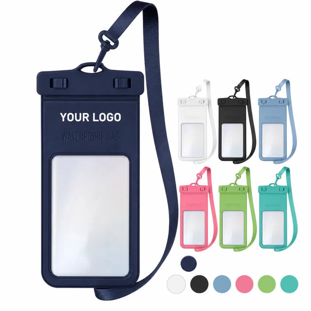 Waterproof PVC Mobile Phone Pouch IPX8 Rated Touch Screen Compatible