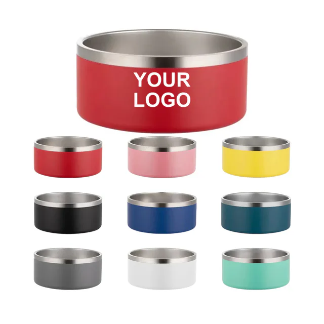 42 Oz Stainless Steel Insulated Pet Dog Bowl With Non-Slip Base