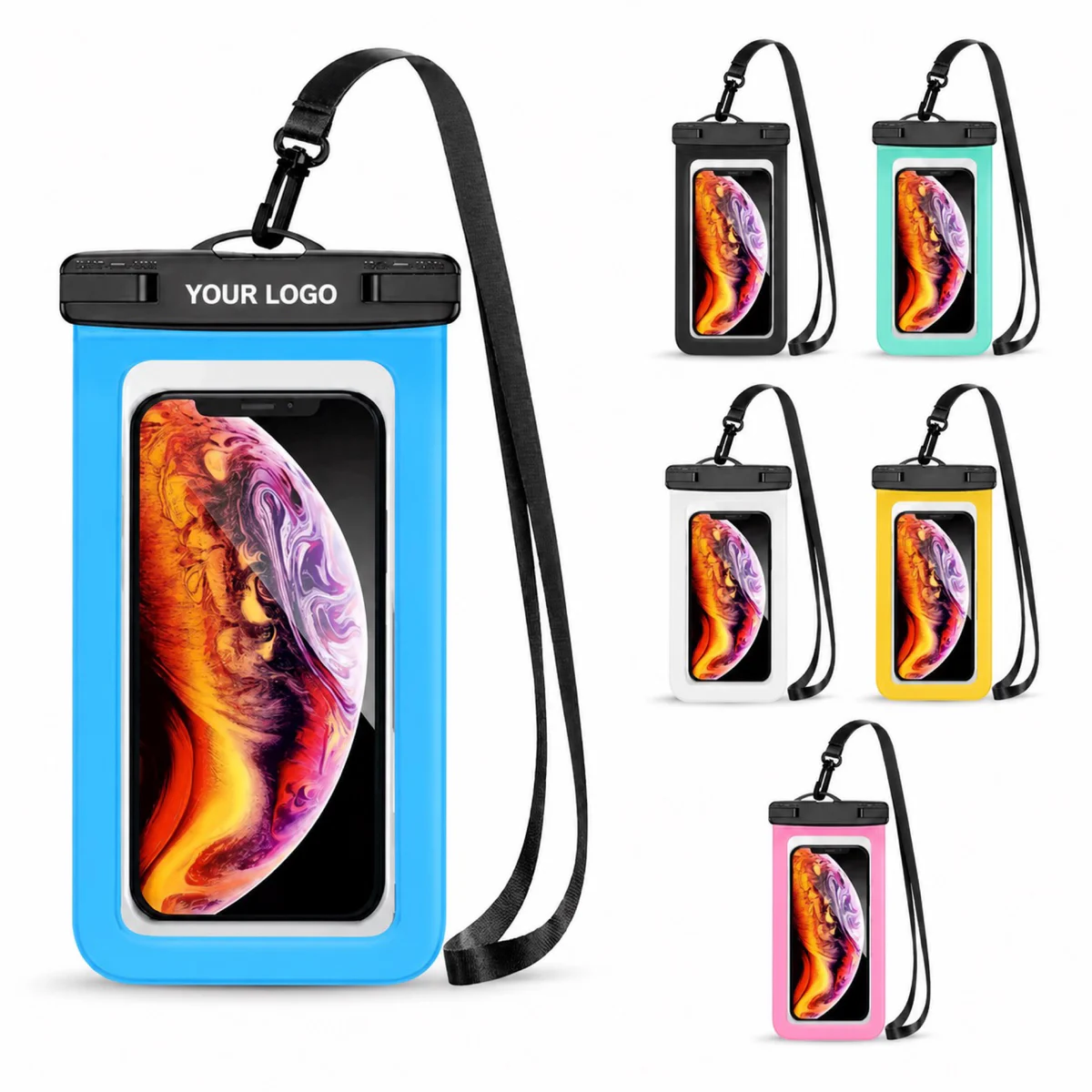 Waterproof PVC Phone Dry Bag With Detachable Lanyard MOQ 50PCS