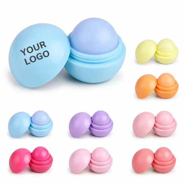 Custom Round Plastic Lip Balm For Promotional Events