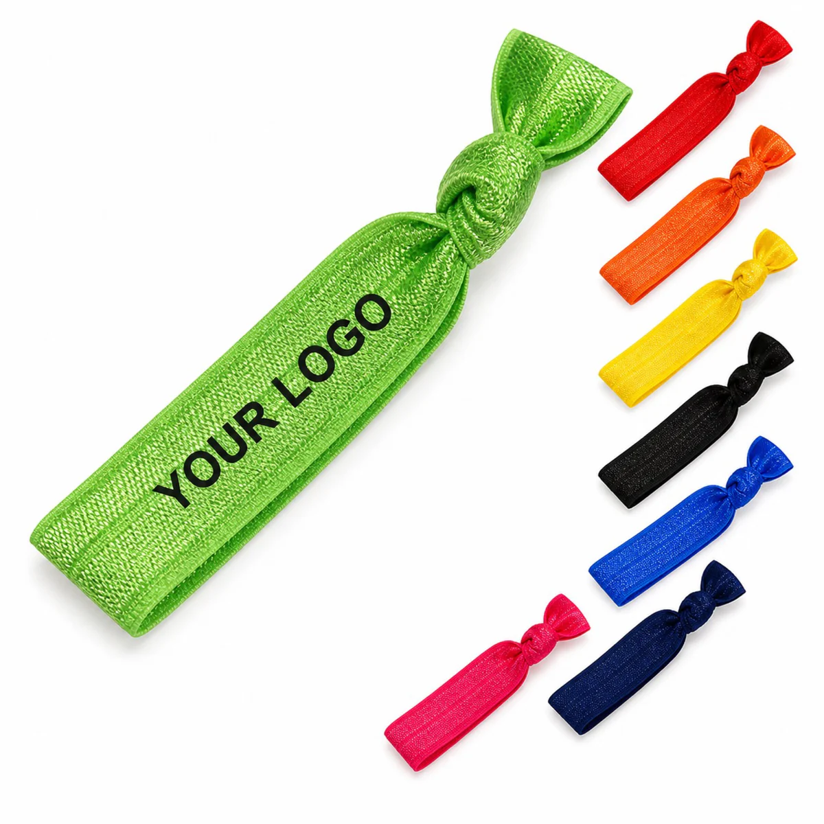 Knotted Elastic Hair Tie Spandex Promotional Accessory