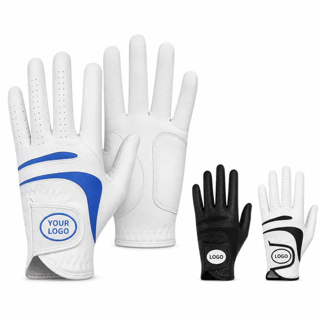 Custom Leather Golf Gloves With Adjustable Closure