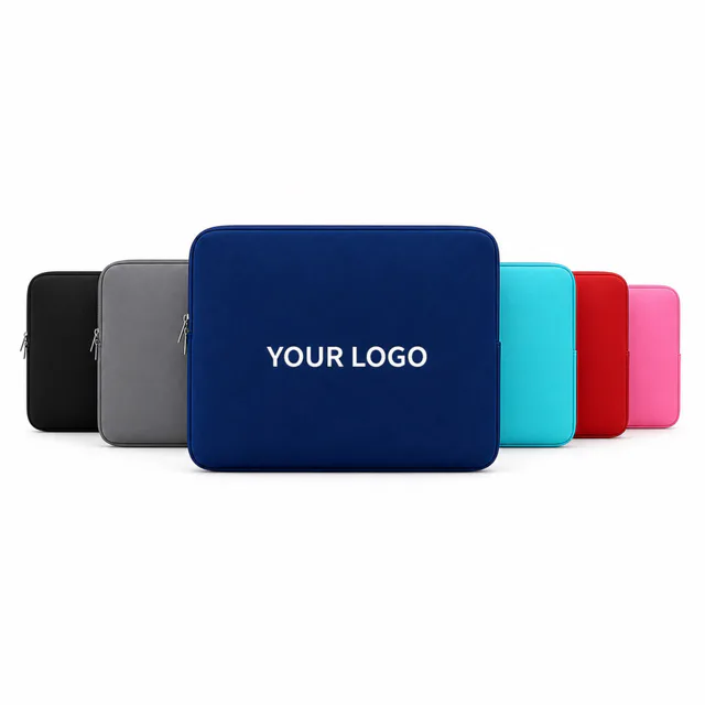 Custom Neoprene Laptop Sleeve Zippered Closure Dye Sublimation