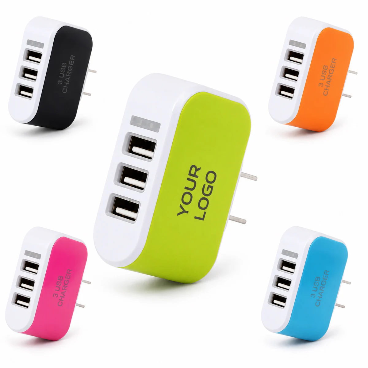 Universal 3 Port USB Wall Charger Adapter