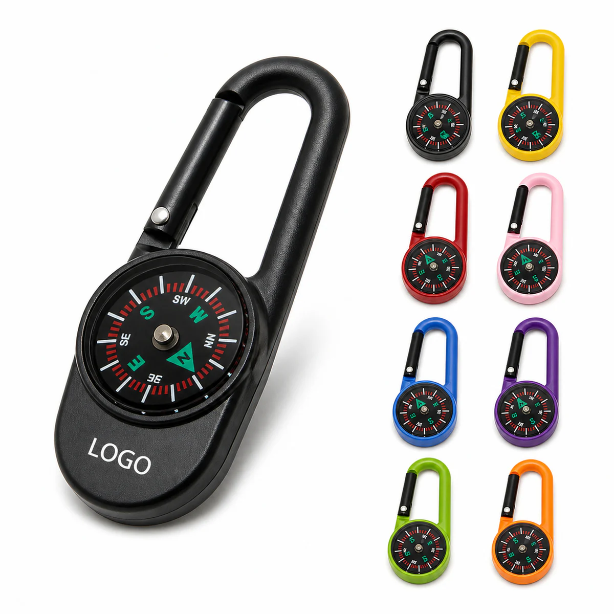 Plastic Compass Carabiner Clip Promotional Outdoor Tool