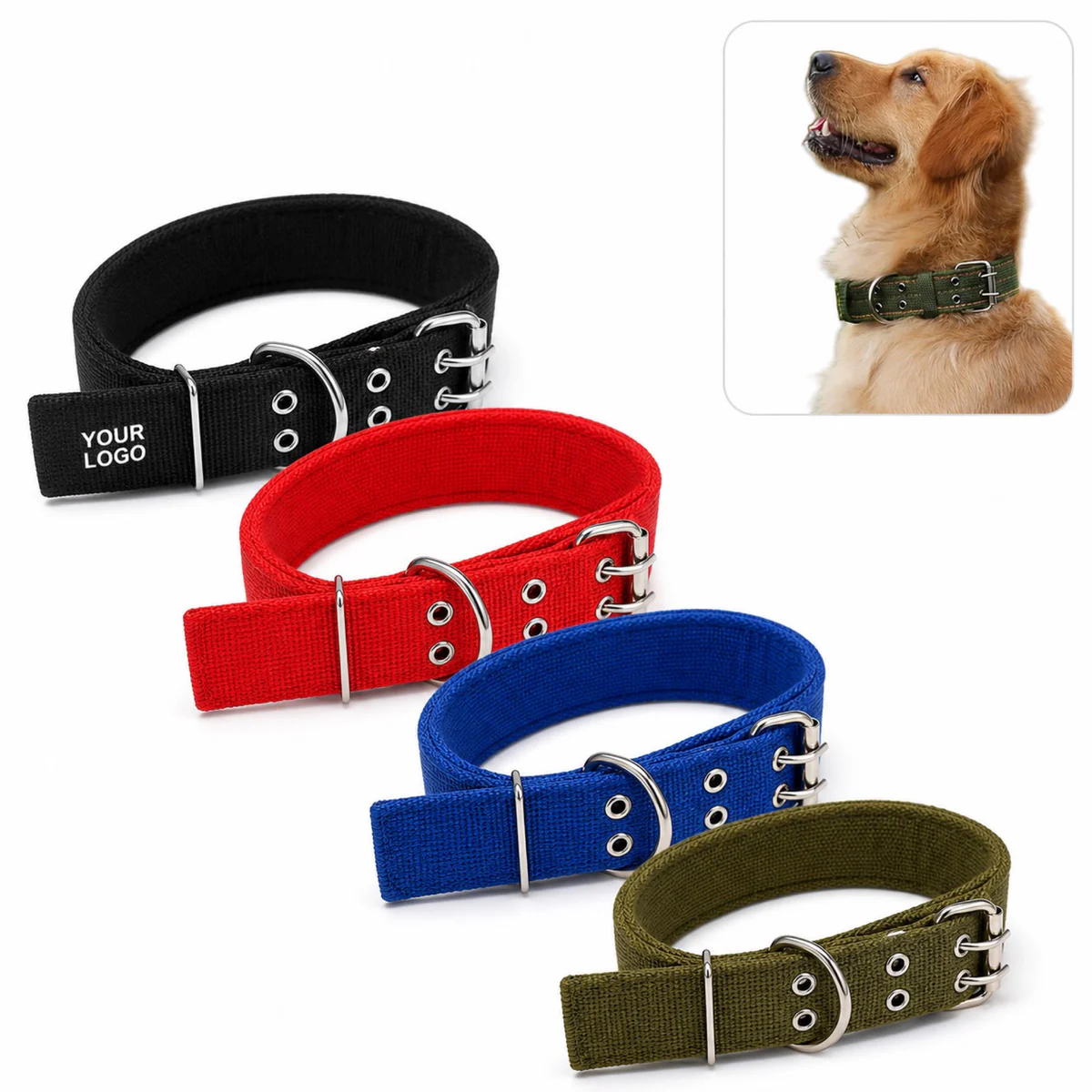 1.57 Inch Wide Thick Nylon Dog Collars