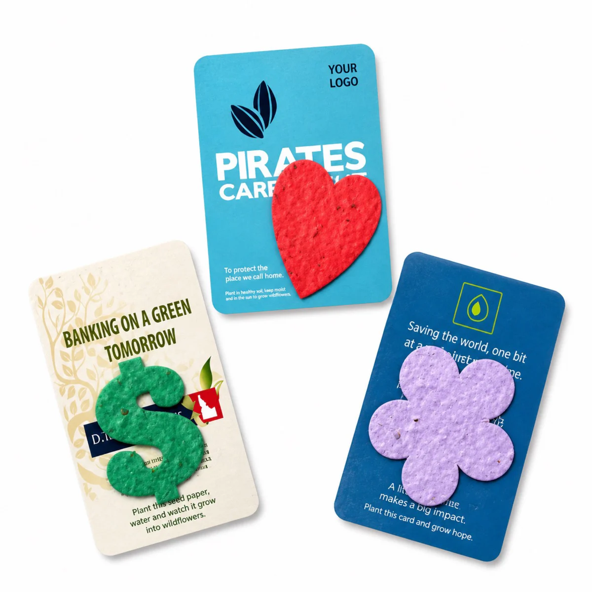 Seed Infused Paper Cards For Eco Promotional Gifting