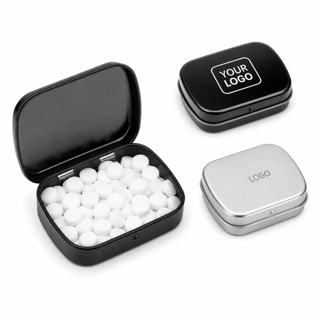 Custom Rectangular Mint Tin With Ten Flavors