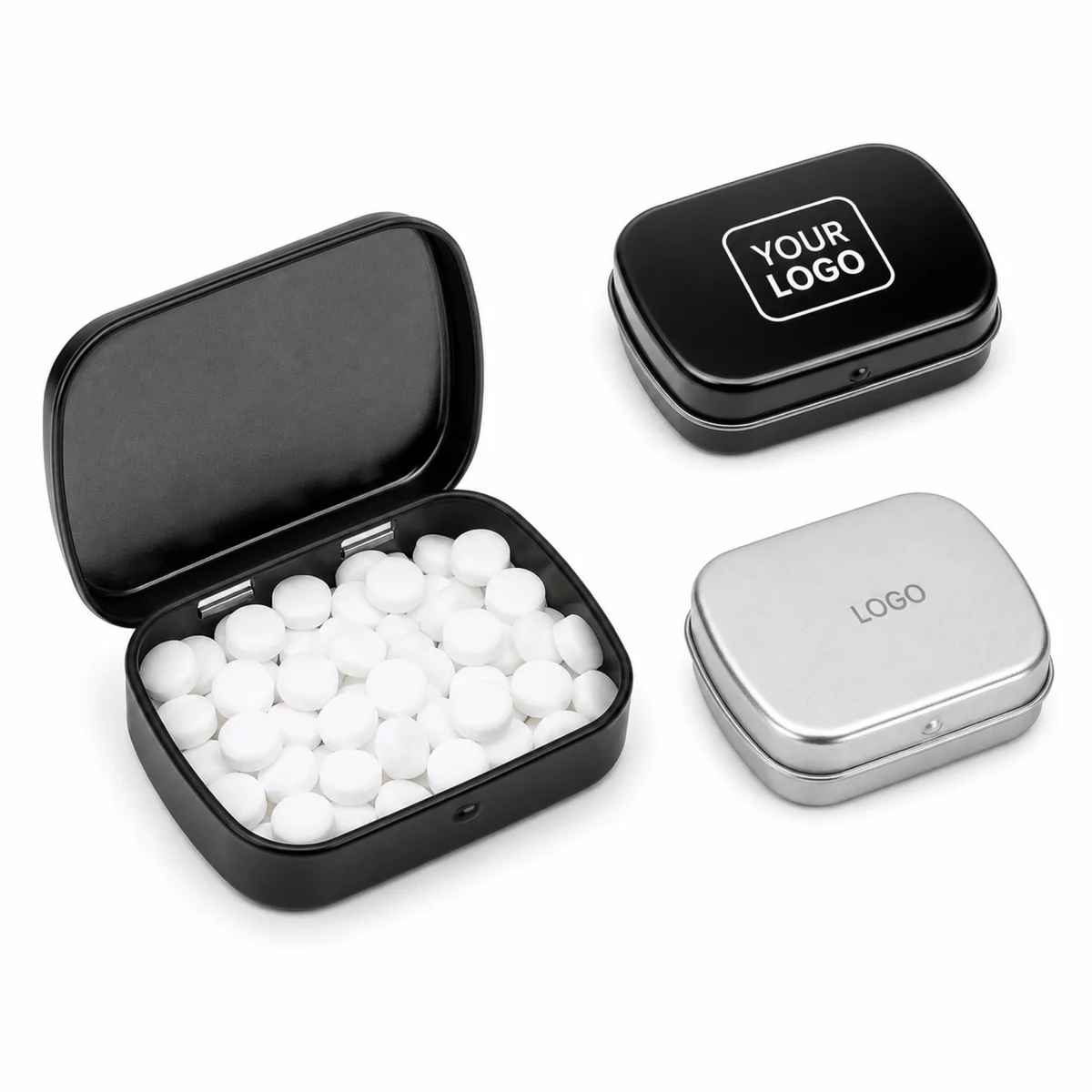 Custom Rectangular Mint Tin With Ten Flavors