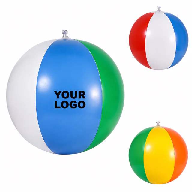 16 Inch Six Color PVC Beach Ball MOQ 100