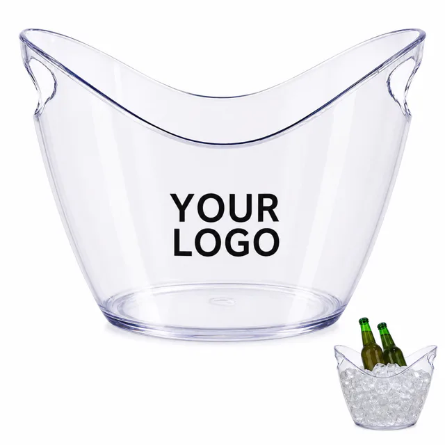 4 Liter Acrylic Ice Bucket With Handle