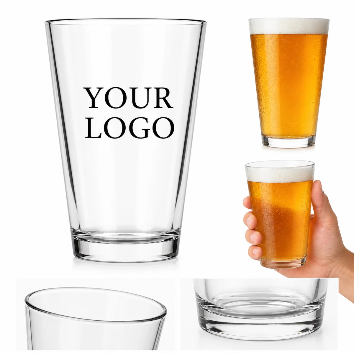 16 Oz Wide Mouth Glass Wine Cup