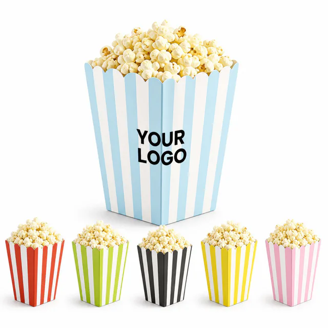8oz Disposable Popcorn Bucket MOQ 1000
