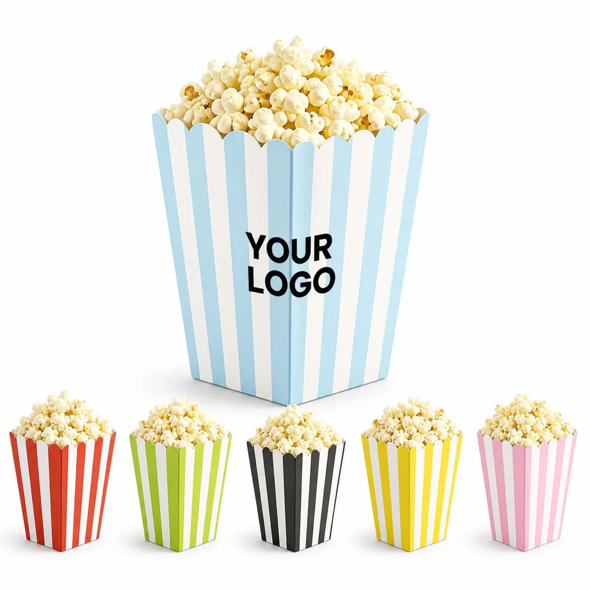 8oz Disposable Popcorn Bucket MOQ 1000