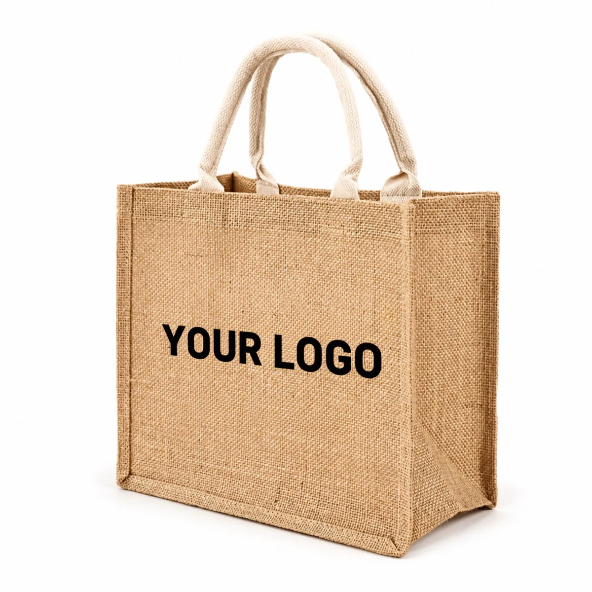 Custom Jute Burlap Tote Bag For Promotional Events