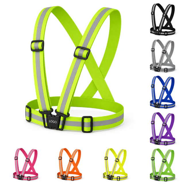 Neon Green Reflective Safety Vest With Adjustable Buckle