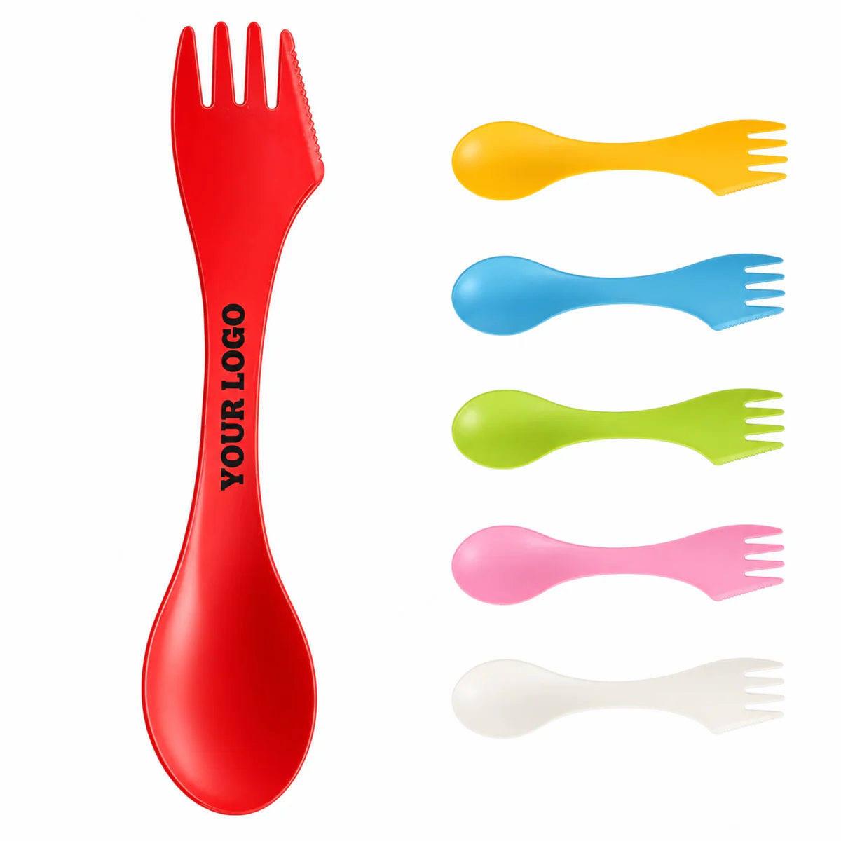 Compact 3-In-1 PP Spork Utensil