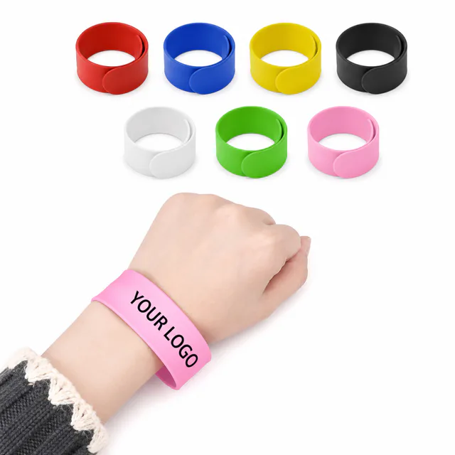 Custom Silicone Slap Bracelets Promotional Wristbands
