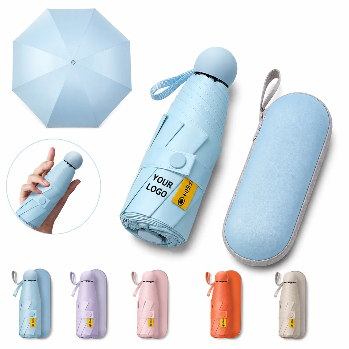 Double Layer UV Sun And Rain Umbrella Custom Logo