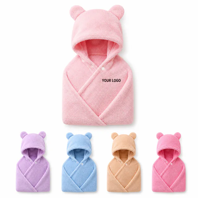 Hooded Microfiber Baby Bath Towel Soft Fit
