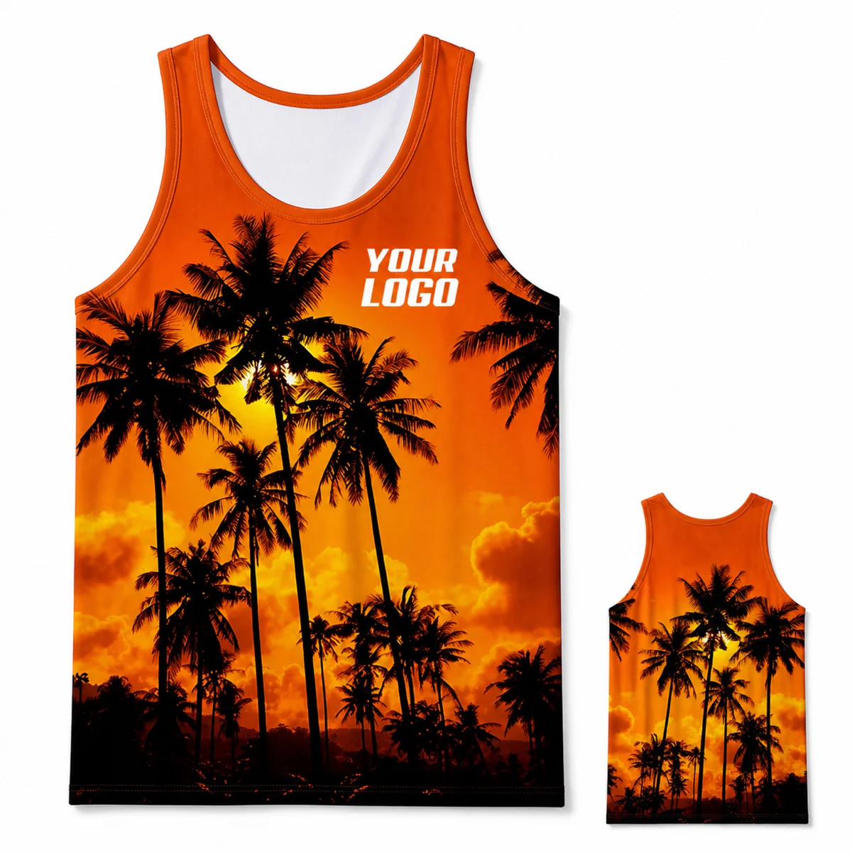 Custom Dye Sublimated Polyester Tank Top For Promotional Events