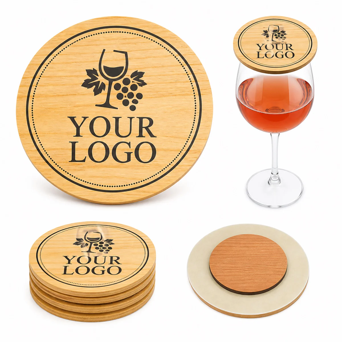 Wooden Wine Glass Lid 3.9 Inch