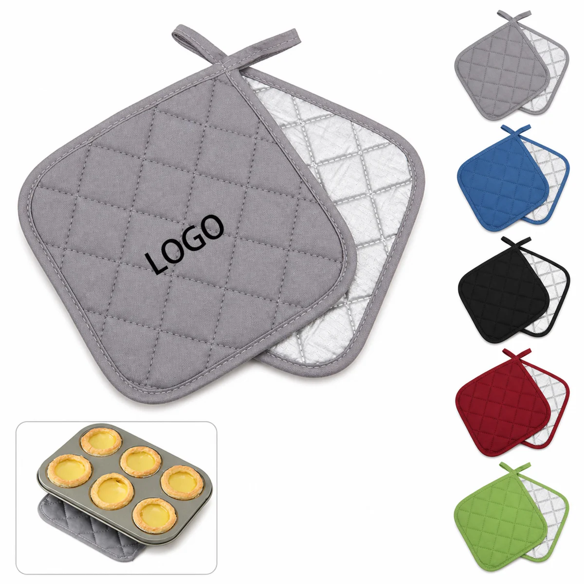 Custom Heat Insulation Pot Mat Polyester Silver Coated Fabric