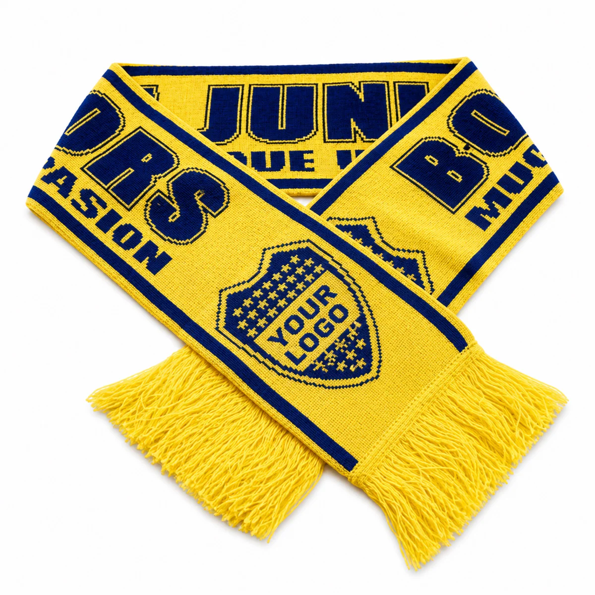 Custom Knitted Acrylic Fan Scarf For Promotional Events