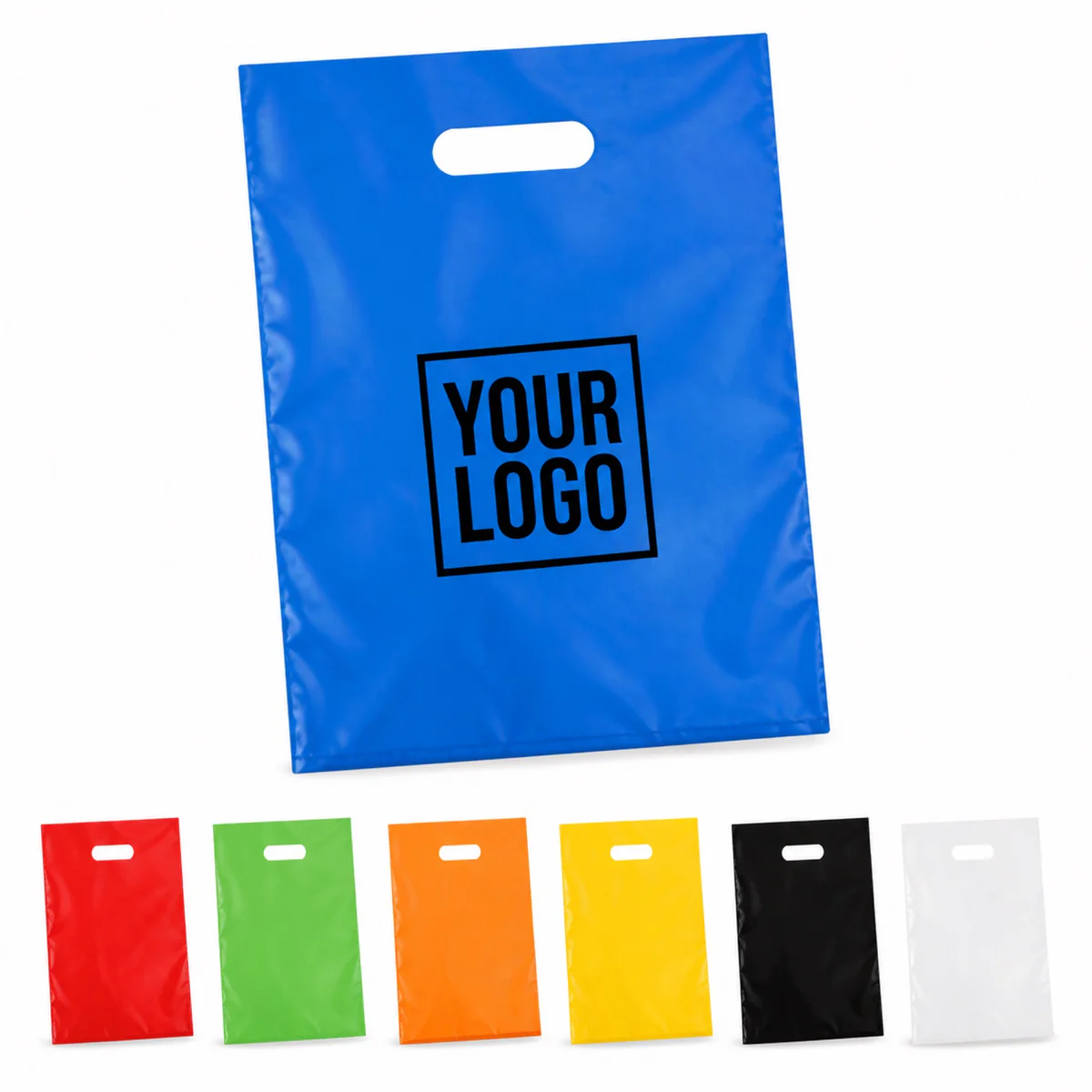Custom Printed Plastic Die Cut Retail Bags