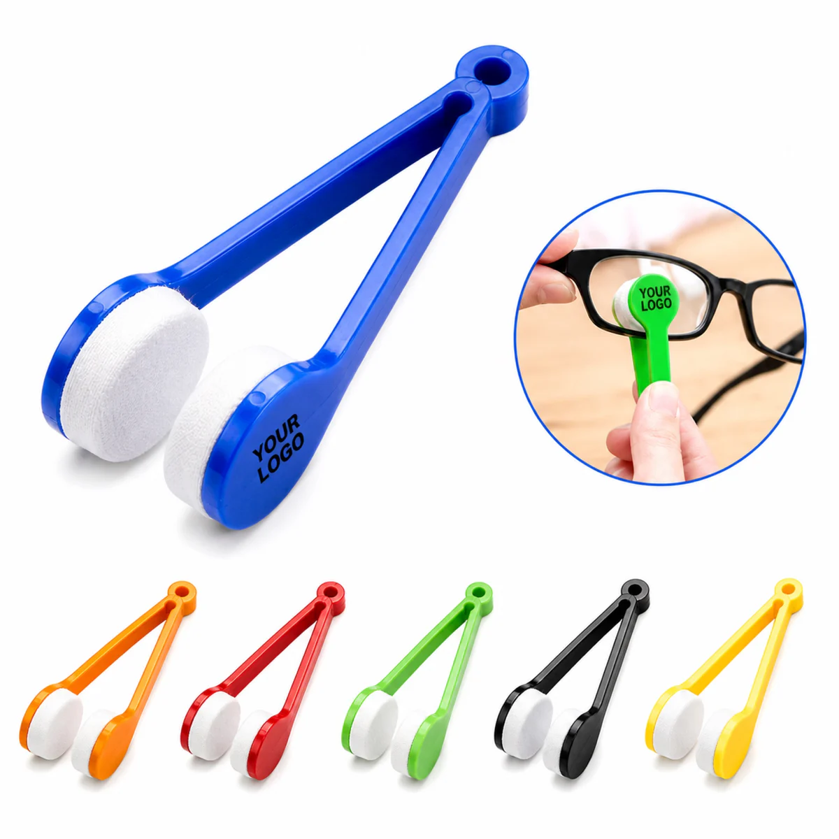 Eyeglasses Cleaning Clip With Microfiber Pads