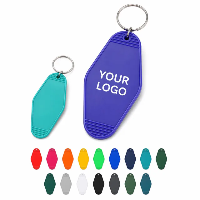 Custom Motel Style Key Tag ABS Plastic Keychain